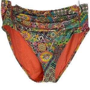 NWT: BLEU ROD BEATTIE Multicolor Patterned Women's Swim Bottoms Size 14